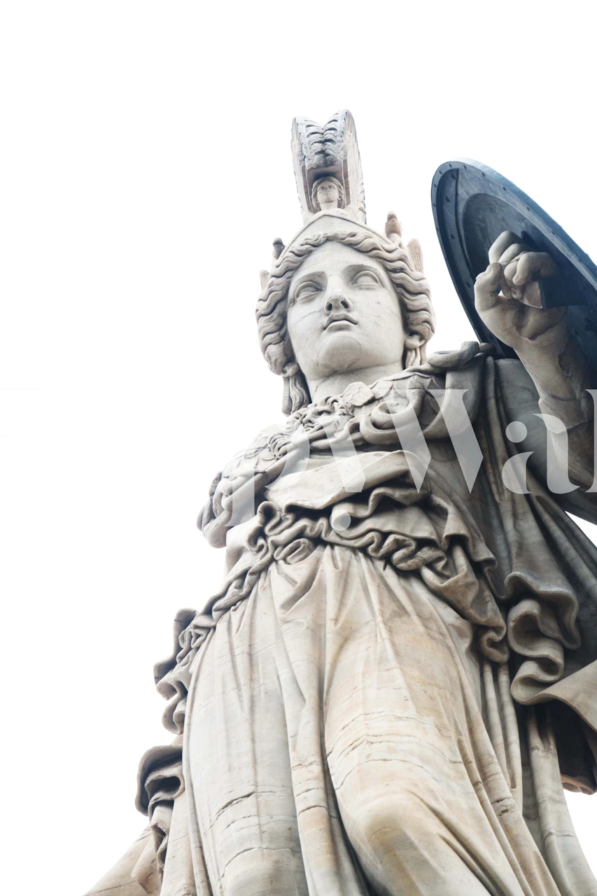 Athena goddess statue in classical style wallpaper