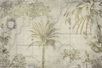 Tropical Jungle Monochrome wallpaper