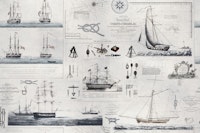 Vintage Nautical Collage ταπετσαρία