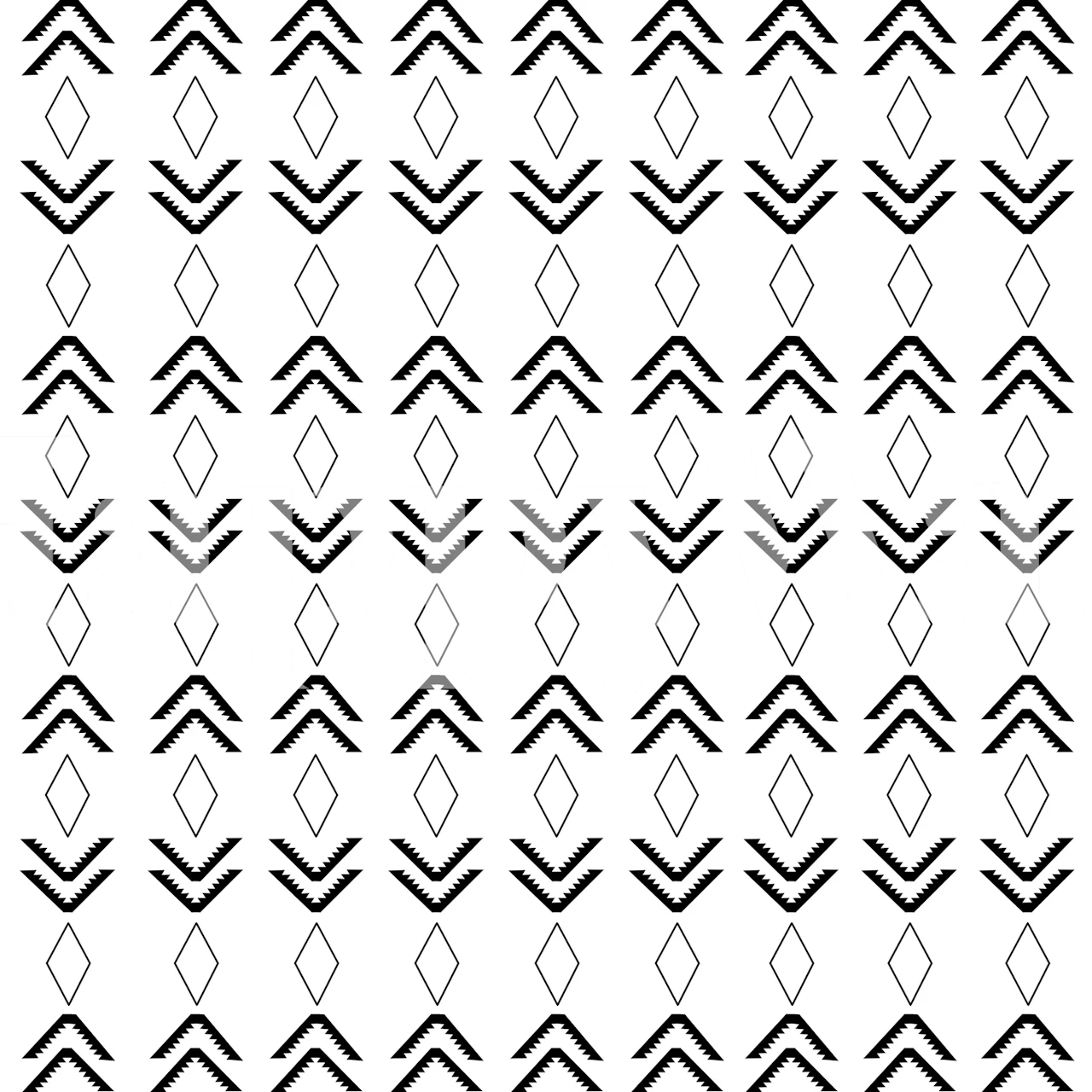 Black and white tribal Aztec pattern wall mural