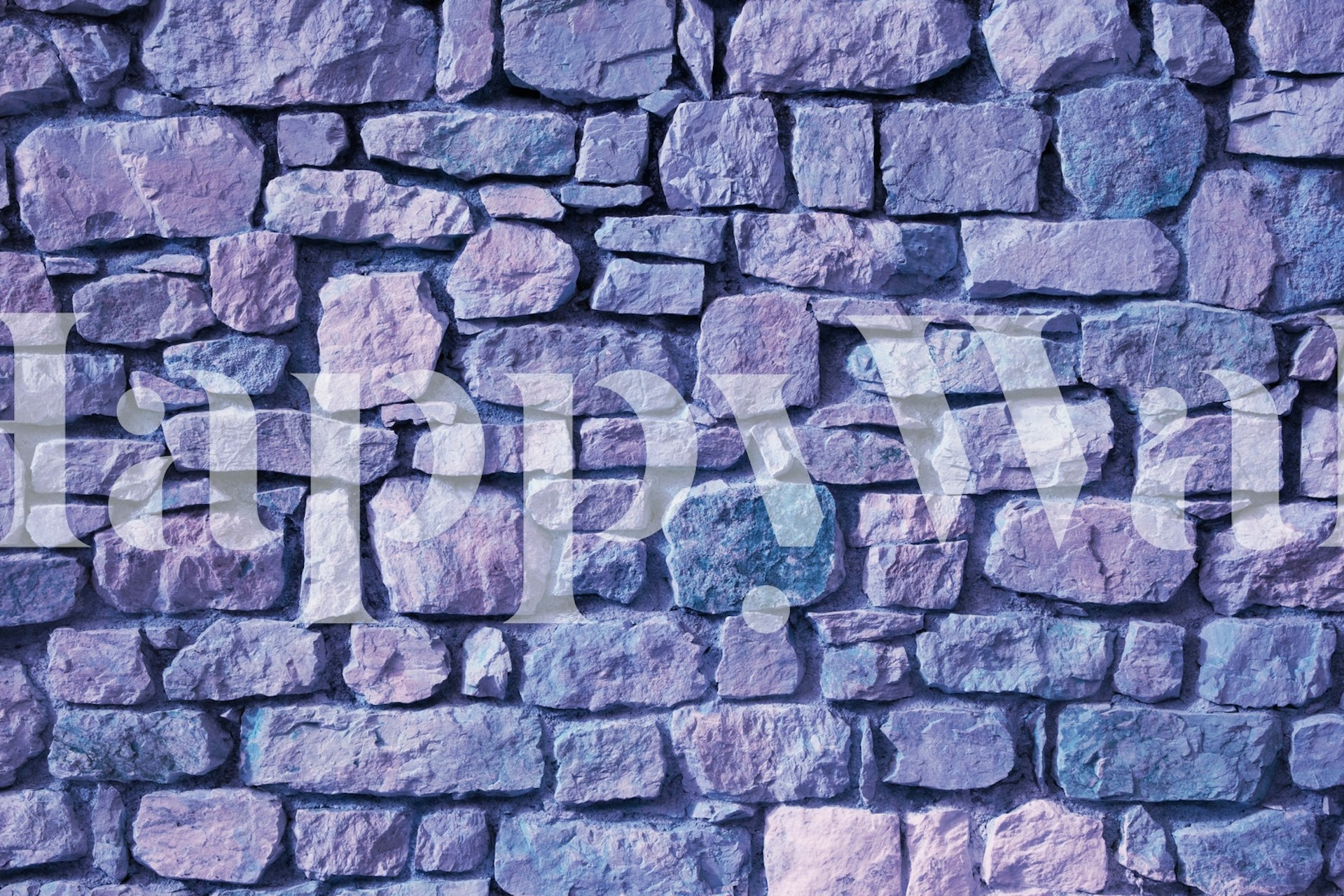 Very Peri Stone Wall wallpaper in room