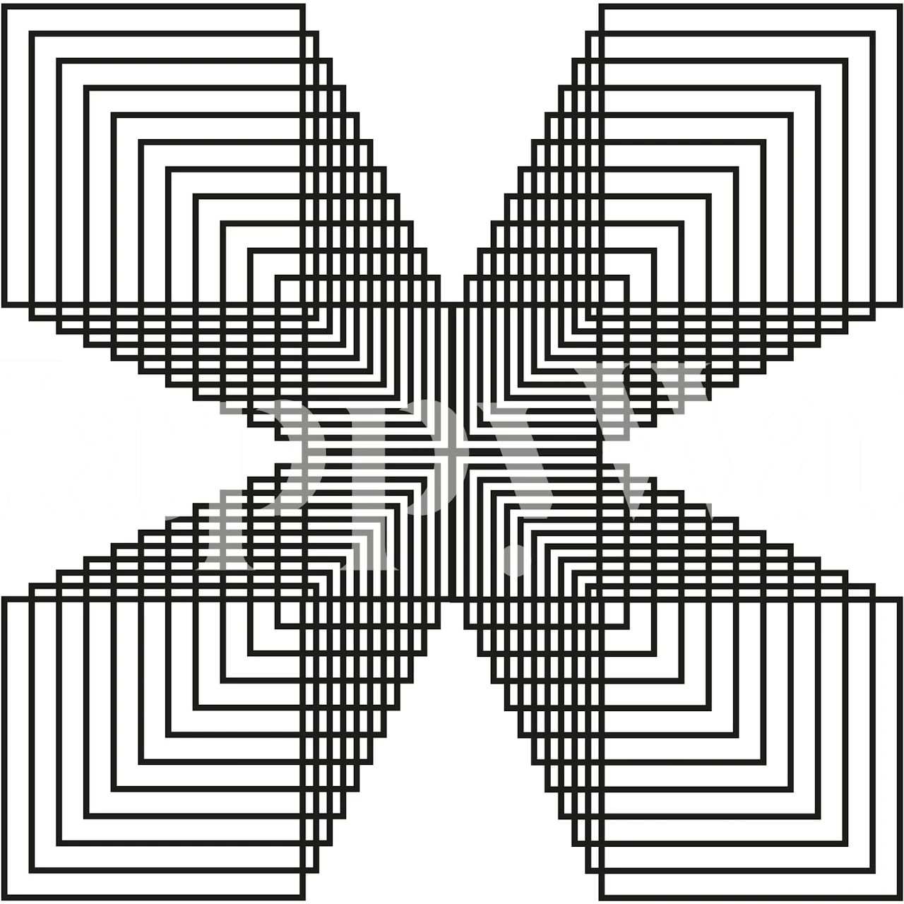 Geometry artwork lineart wallpaper in a room