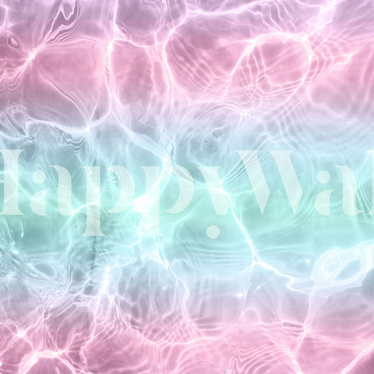 Colorful water pattern wallpaper in pink and blue hues