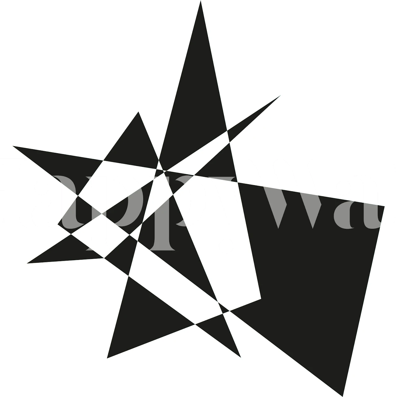 Papier peint graphique noir et blanc