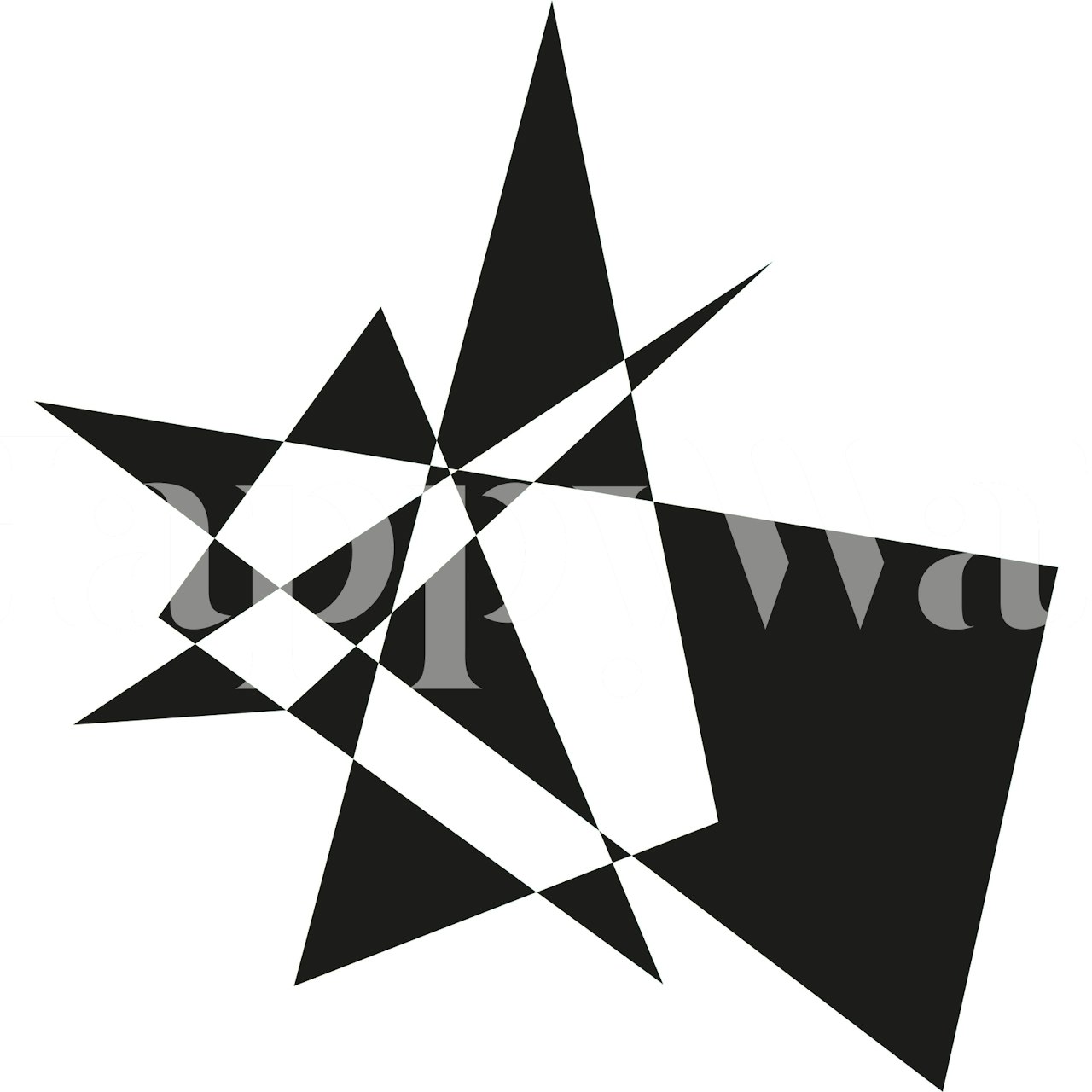 Carta da parati grafica in bianco e nero