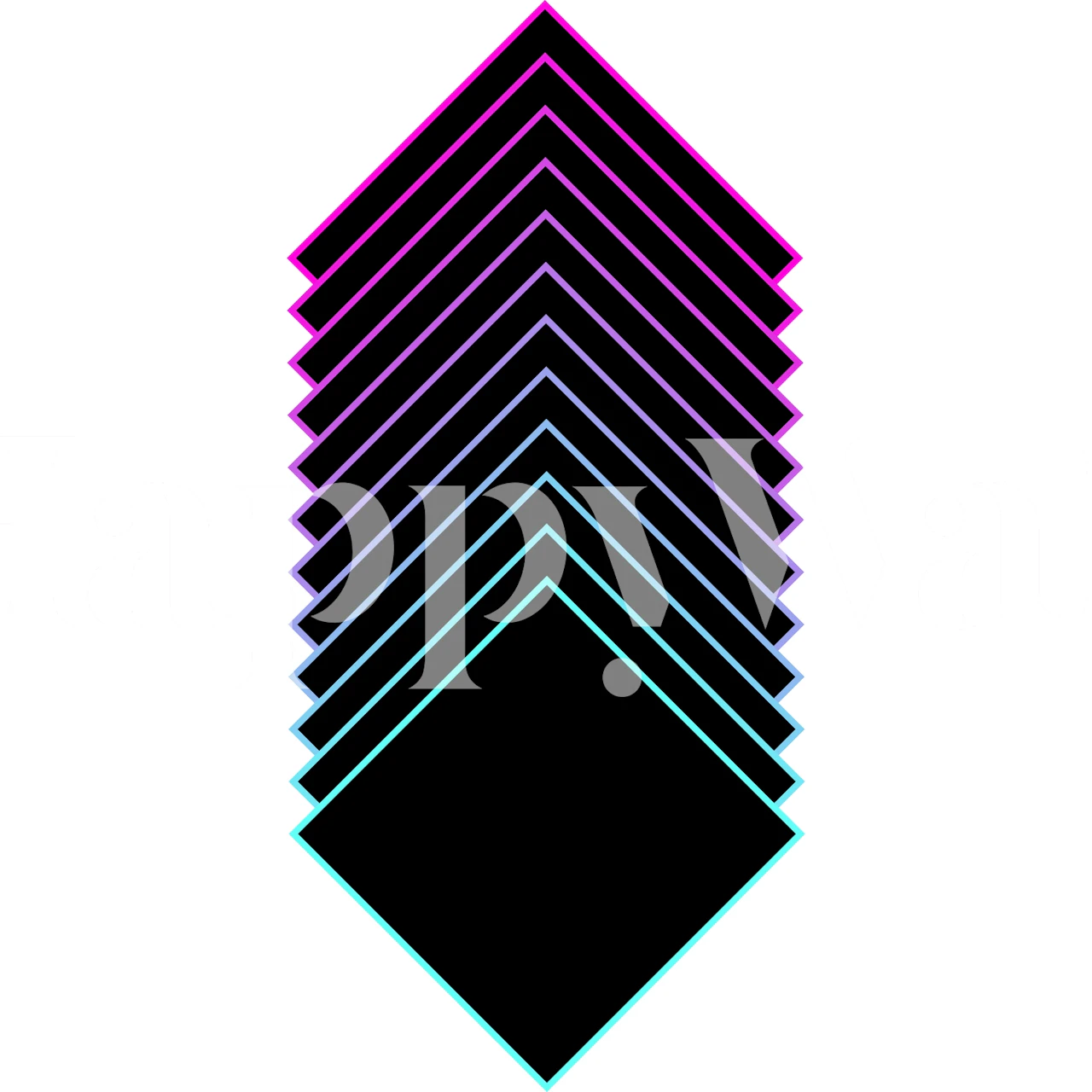 Abstract squares graphic design wall mural with vibrant color gradients