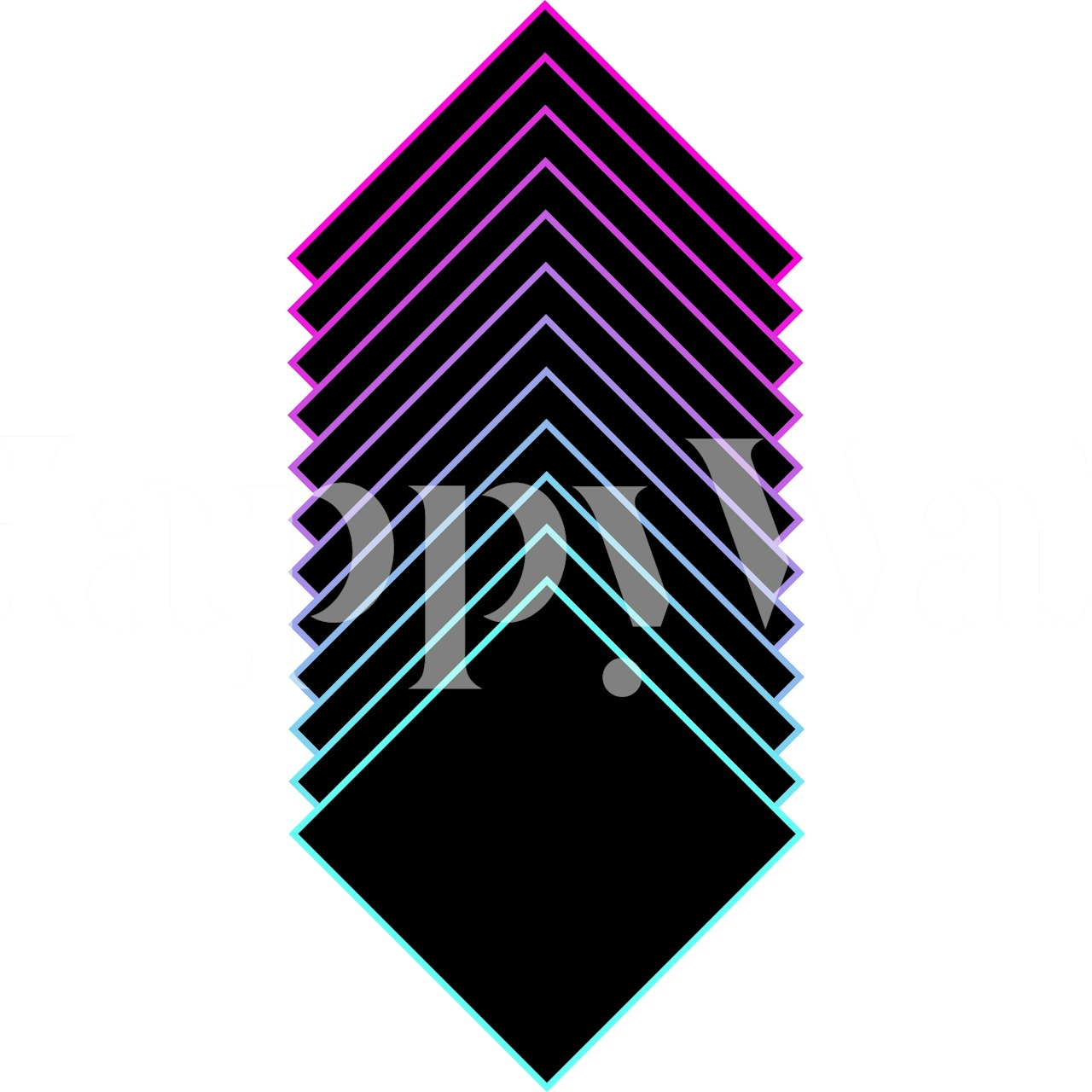 Abstract squares graphic design wall mural with vibrant color gradients