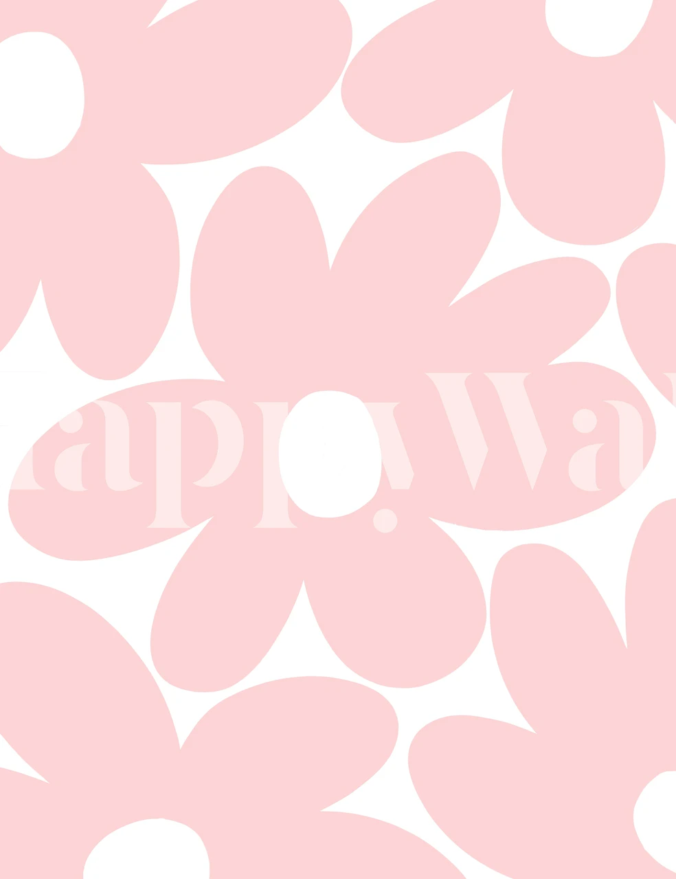 Retro Daisy Flowers Blush tapetdesign