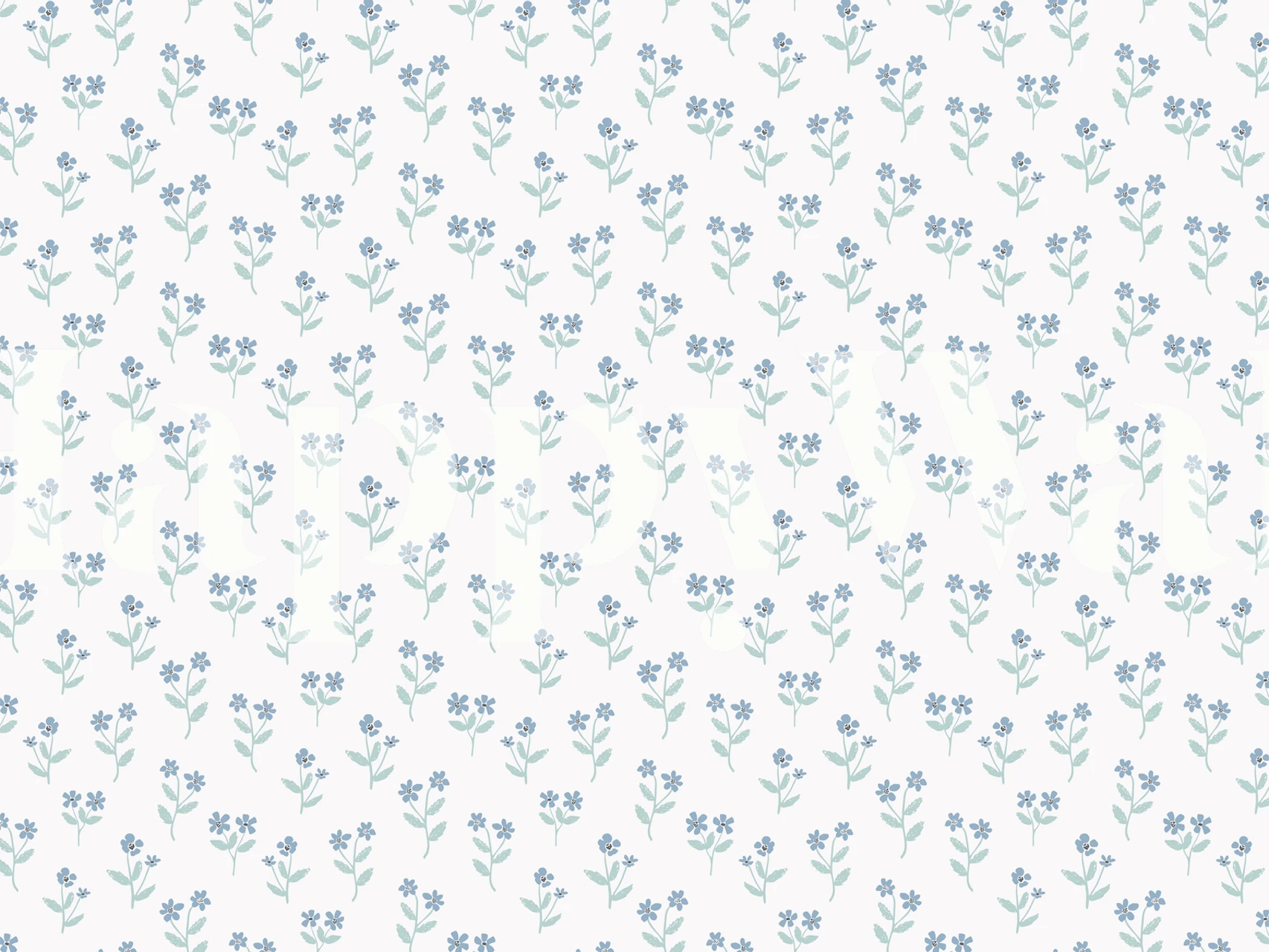 Sophia blue green floral tapet i et rum