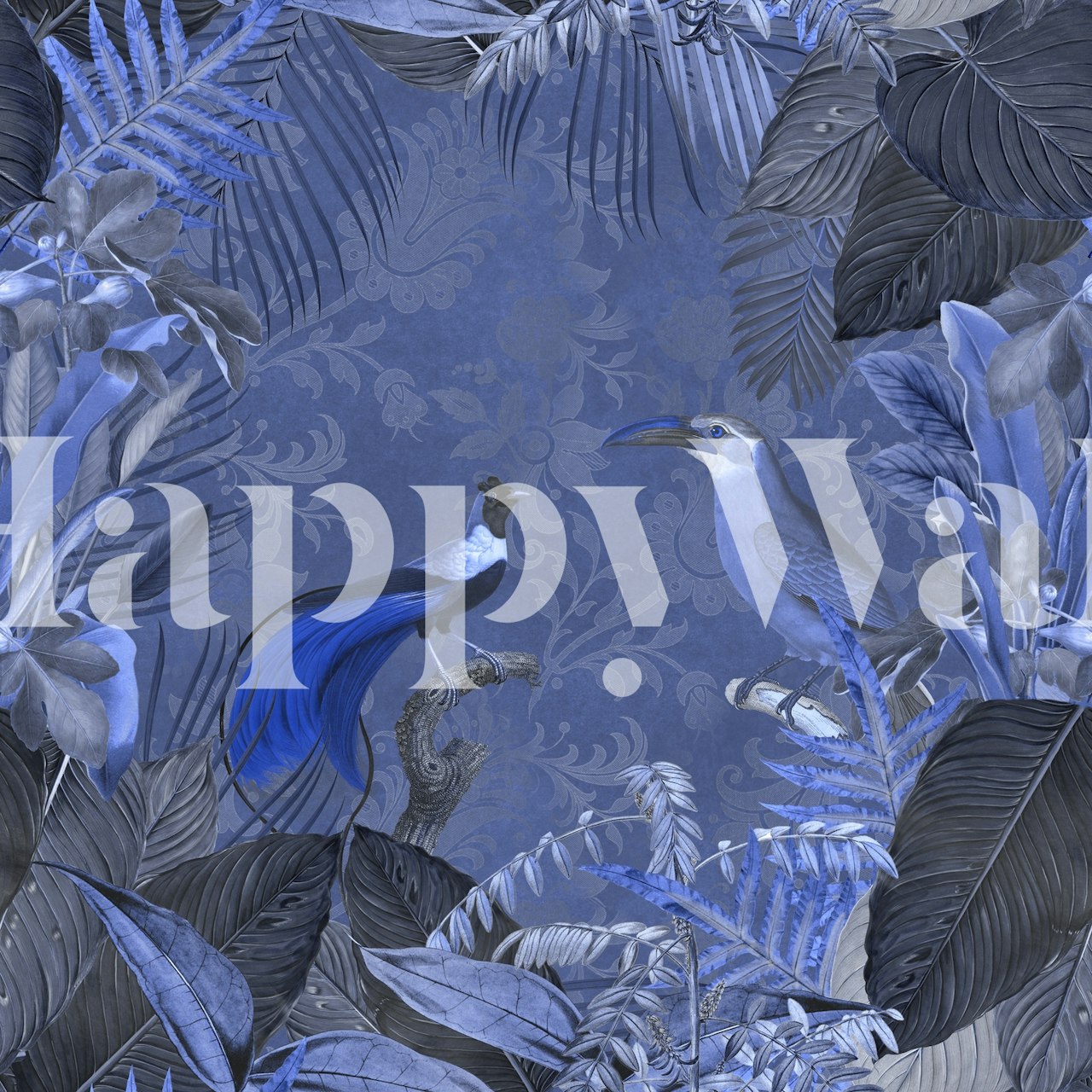 Tapeta Blue Bird of Paradise v pokoji