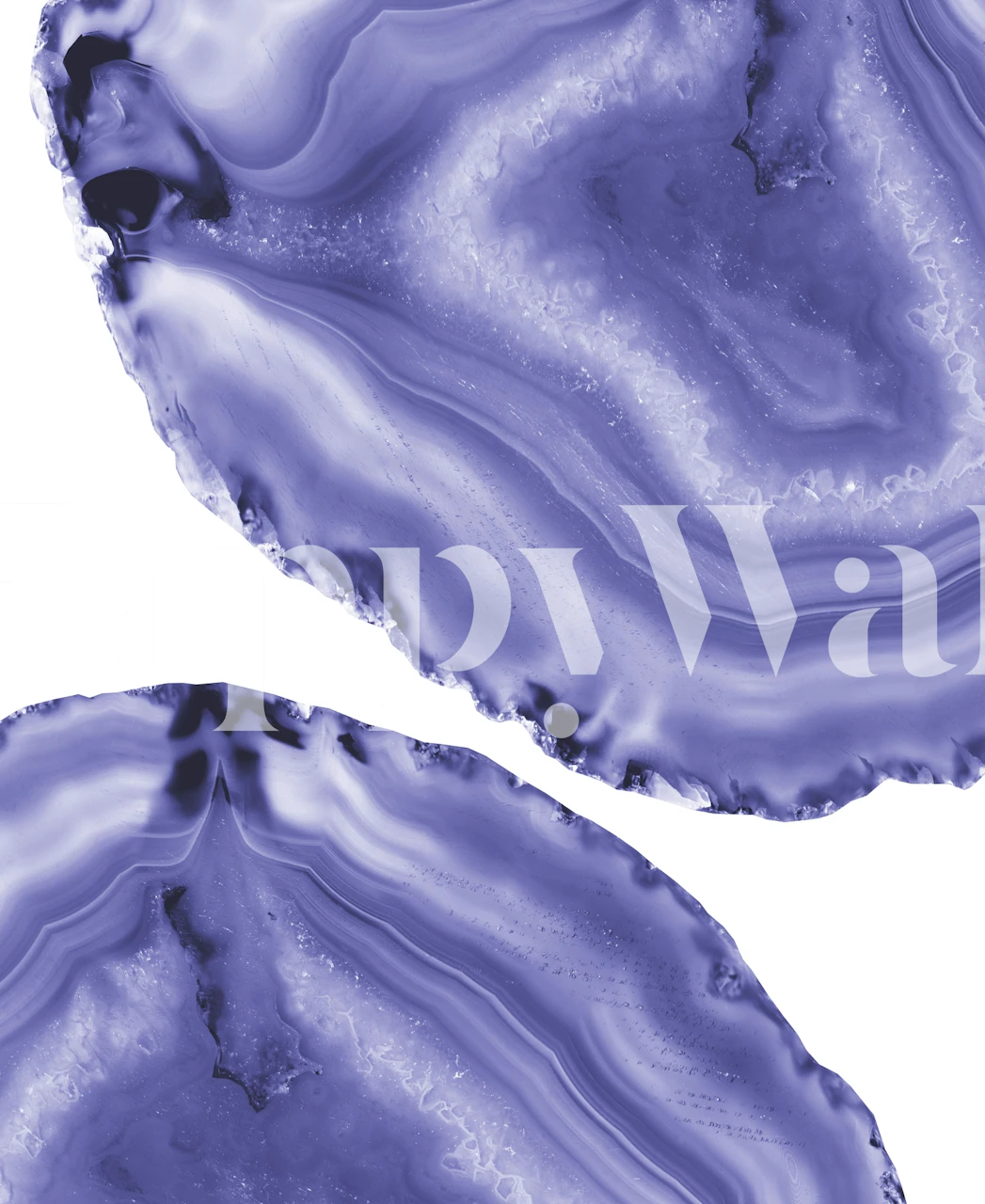 Agate slices in purple hues with marbled texture wallpaper
