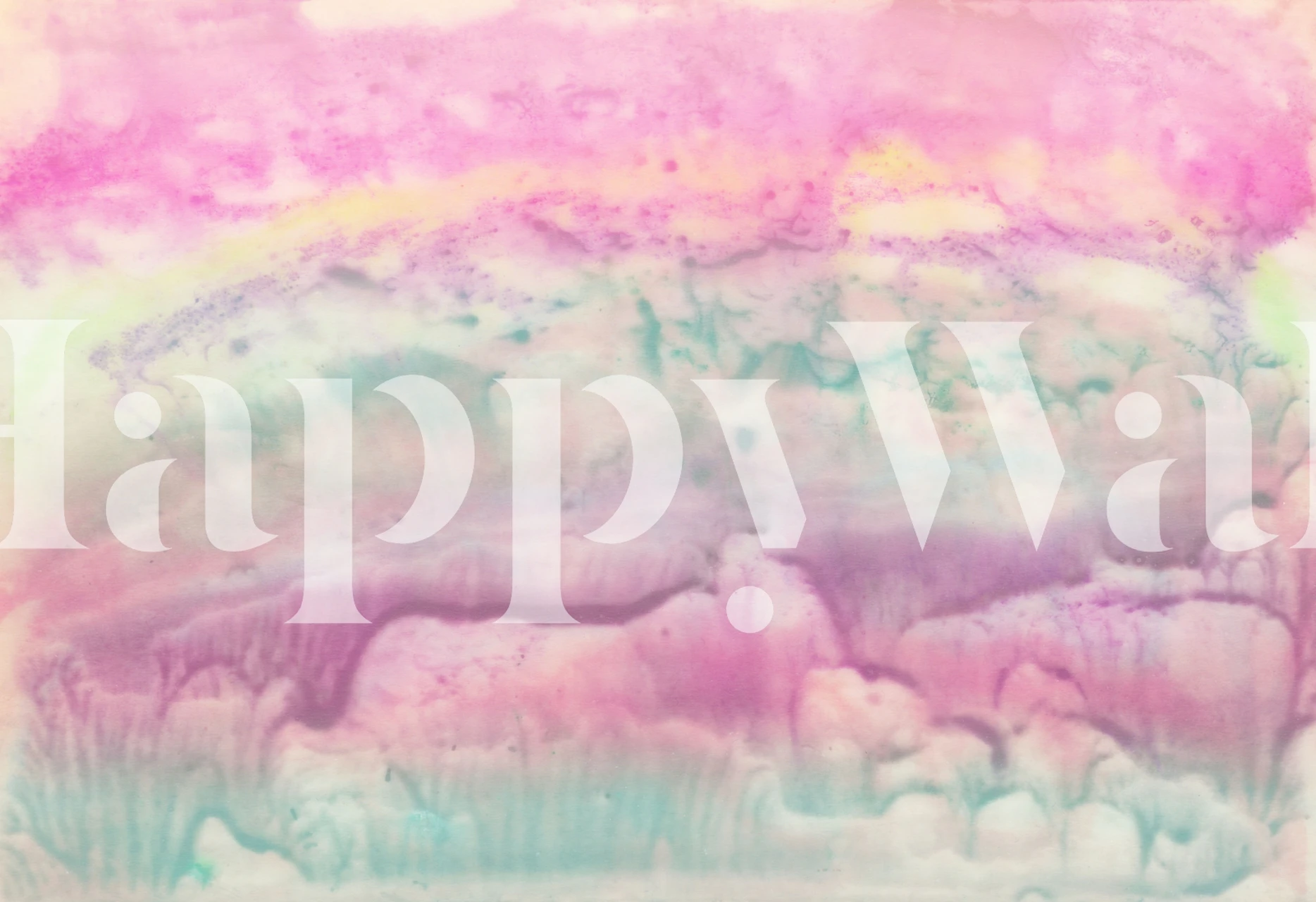 Unicorn Tie Dye wallpaper in a stylish room