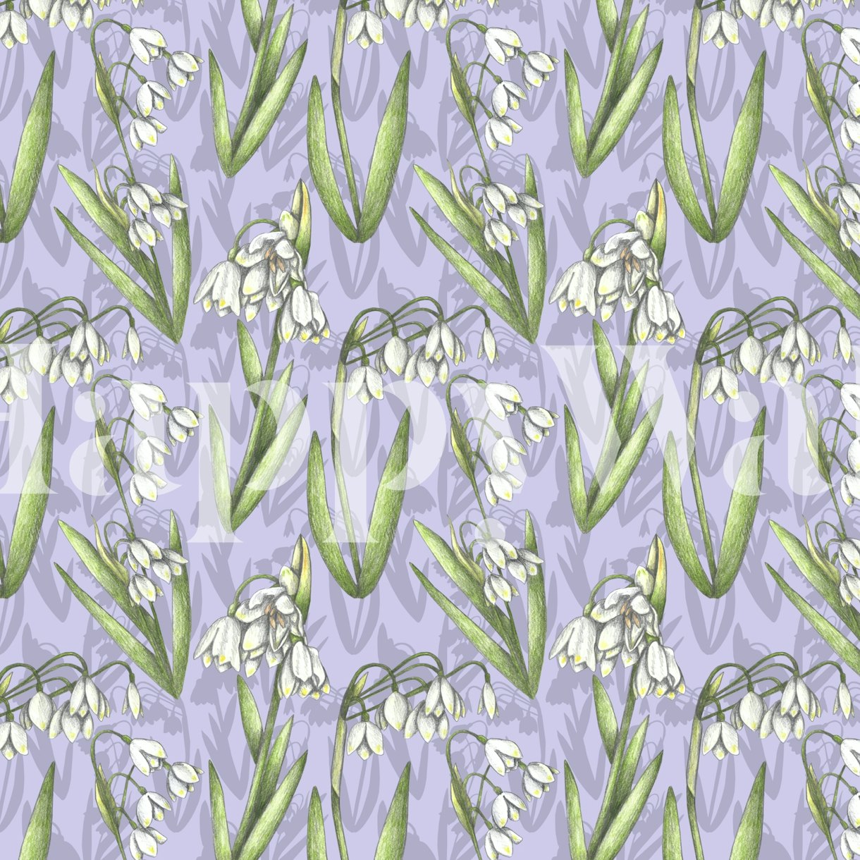 Lily-of-Valley Lilac wallpaper - Happywall