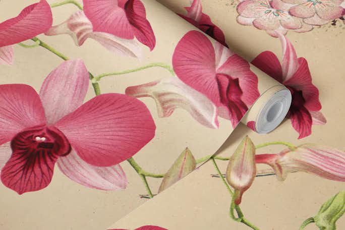 Floral Chinoiserie Cockatoowallpaper roll