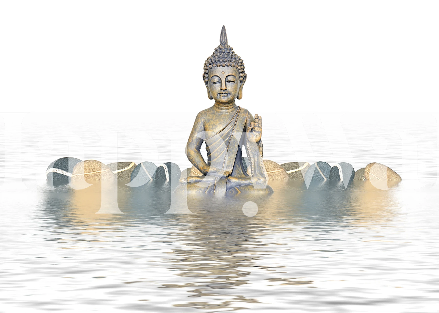 Carta da parati Zen Style Buddha in un ambiente moderno