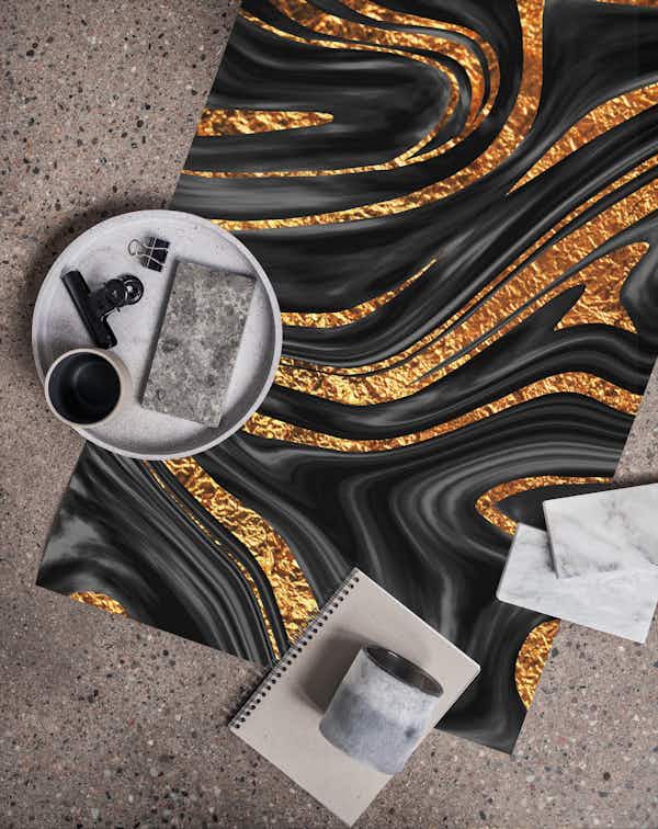 Black Copper Marble 1 Wallpaper Happywall