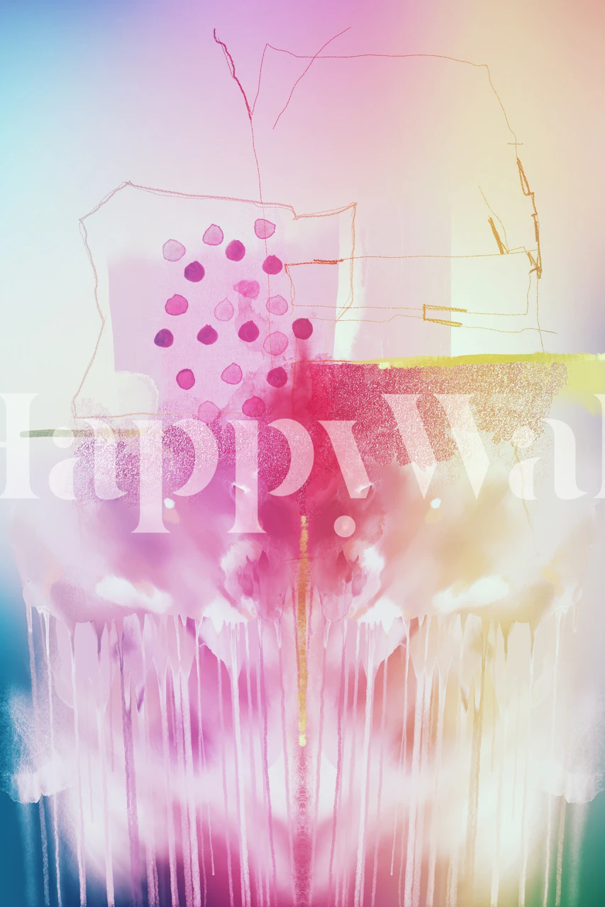 Vivid colors melting in abstract wallpaper design