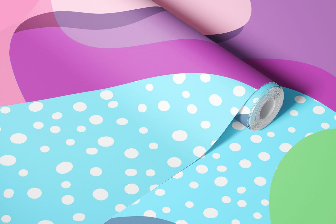 Organic Pop Shapes wallpaper roll