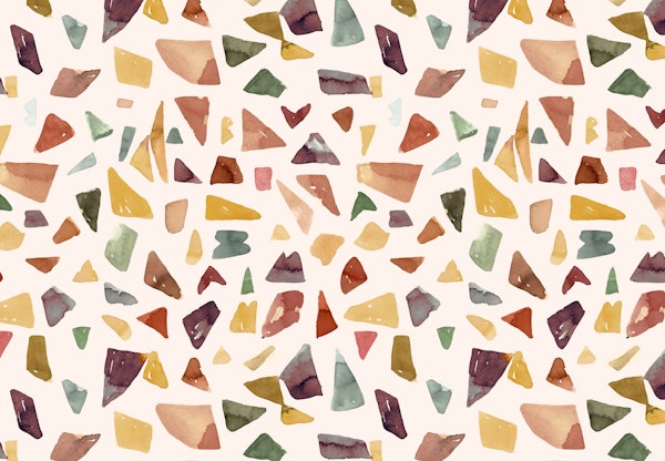 Watercolor Terrazo Terracotta