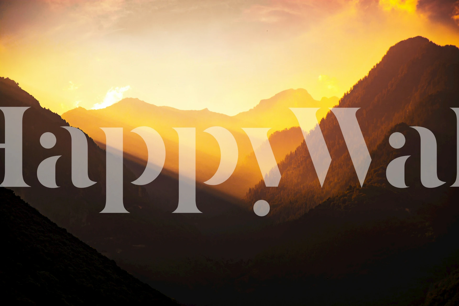 Sunset Mountains Forest affichage mural