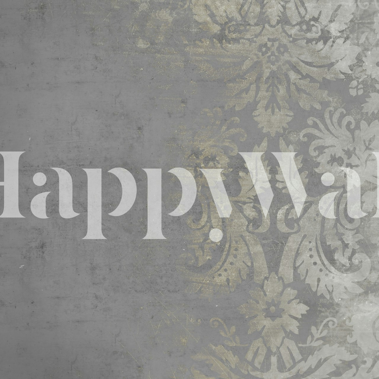 Przykład tapety Grunge Damask w pokoju