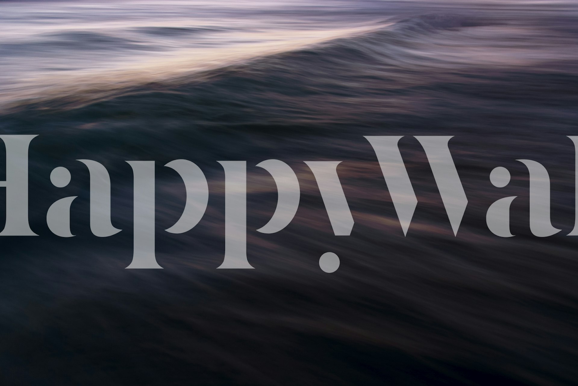 Abstrakt havbølger veggmaleri med rolige uskarpe bevegelser