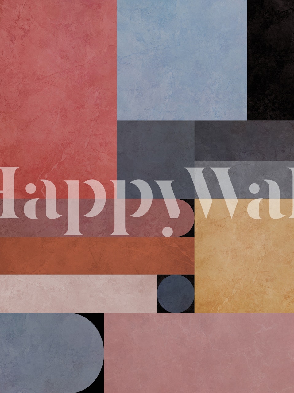 Geometric Construction wallpaper displayed in a room