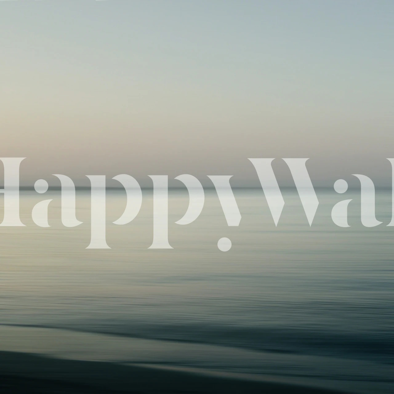 Ocean horizon with soft gradient blue colors wallpaper