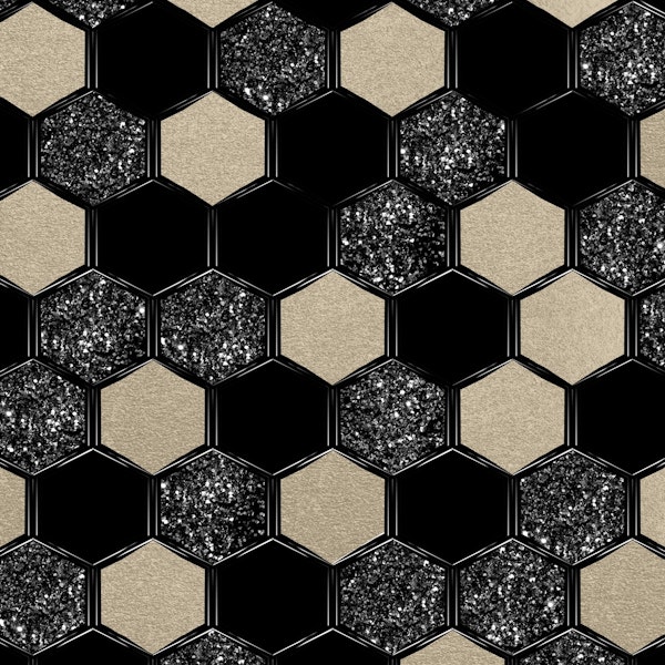 Hexagon Glitter Glam 1
