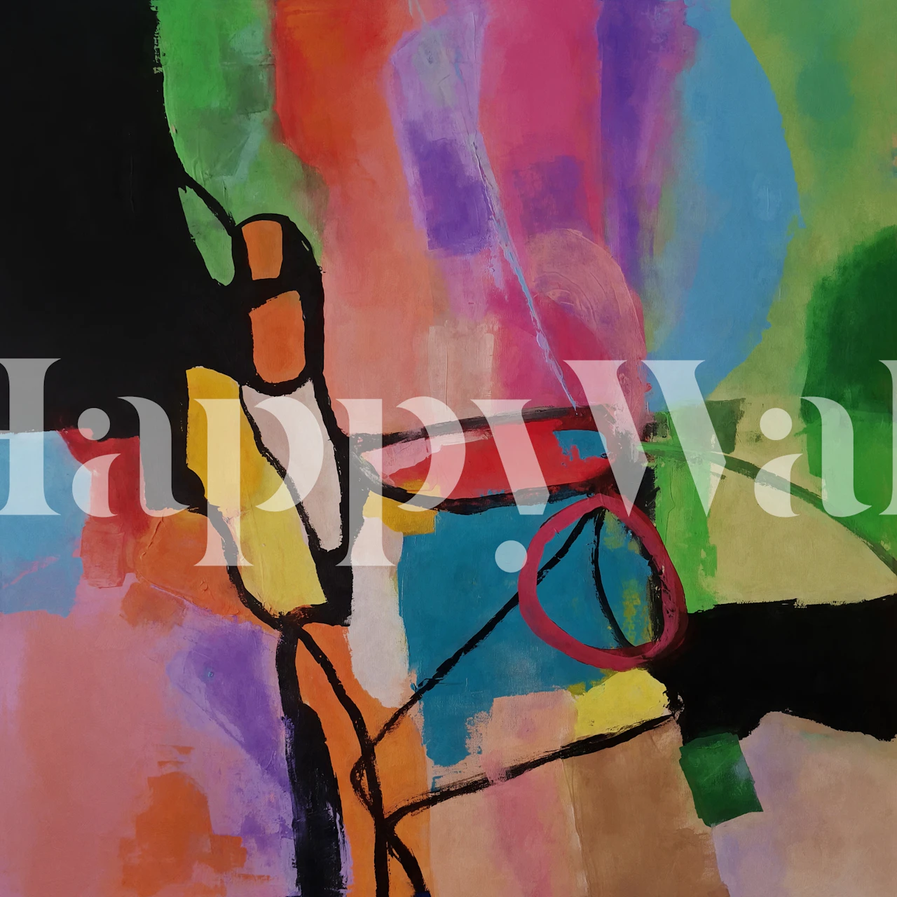 Kleurrijk abstract behangontwerp