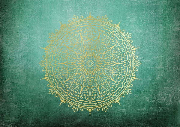 Mandala in Emerald Green Gold