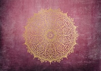 Mandala in Burgundy and Gold tapet