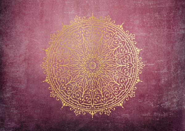Mandala in Burgundy and Gold