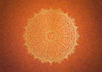 Mandala in Burnt Orange Gold tapeta