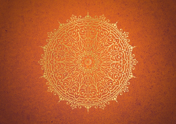 Mandala in Burnt Orange Gold
