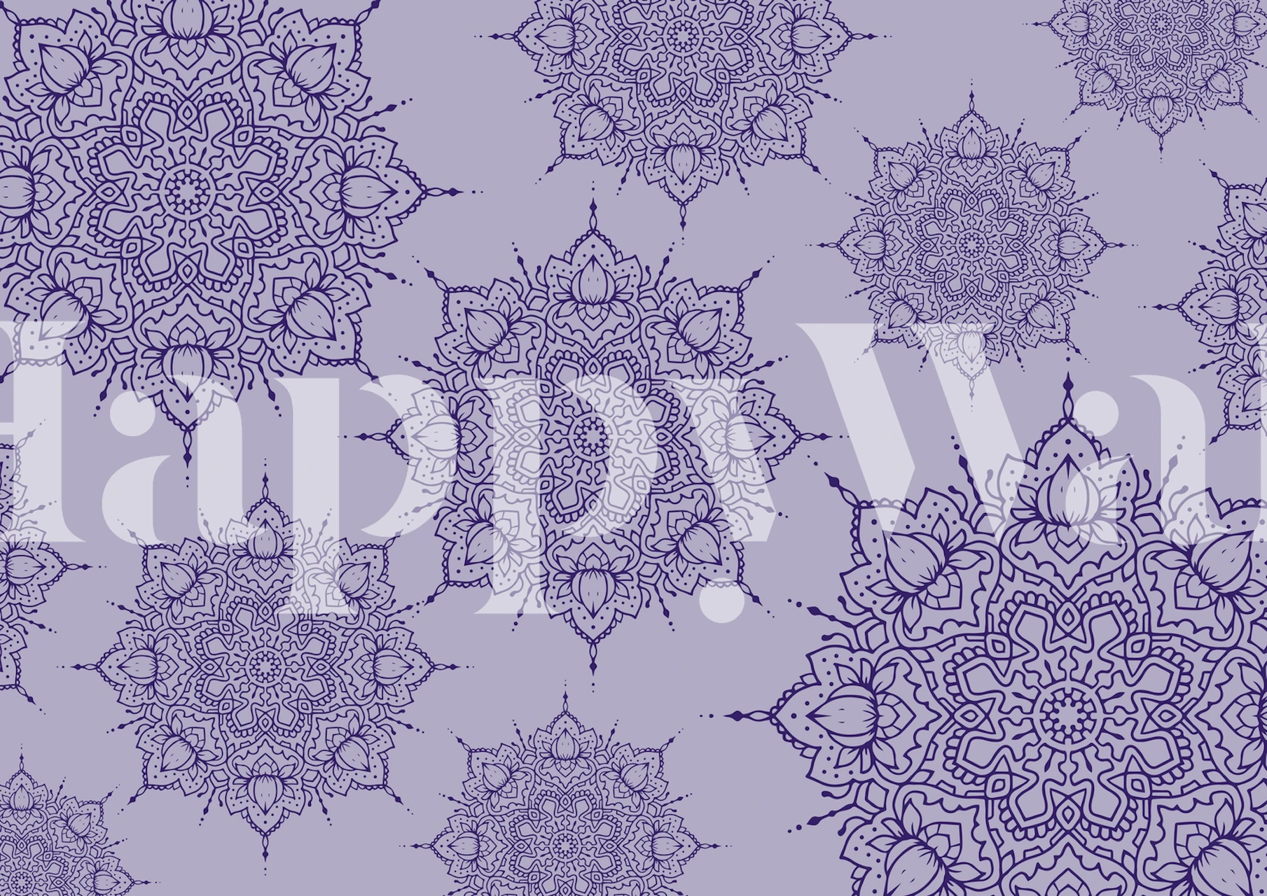 Purple lotus mandala floral pattern wallpaper
