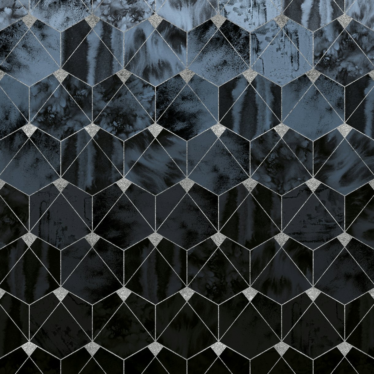 Frozen Nordic Ice Hexagons Wallpaper Buy Online Happywall