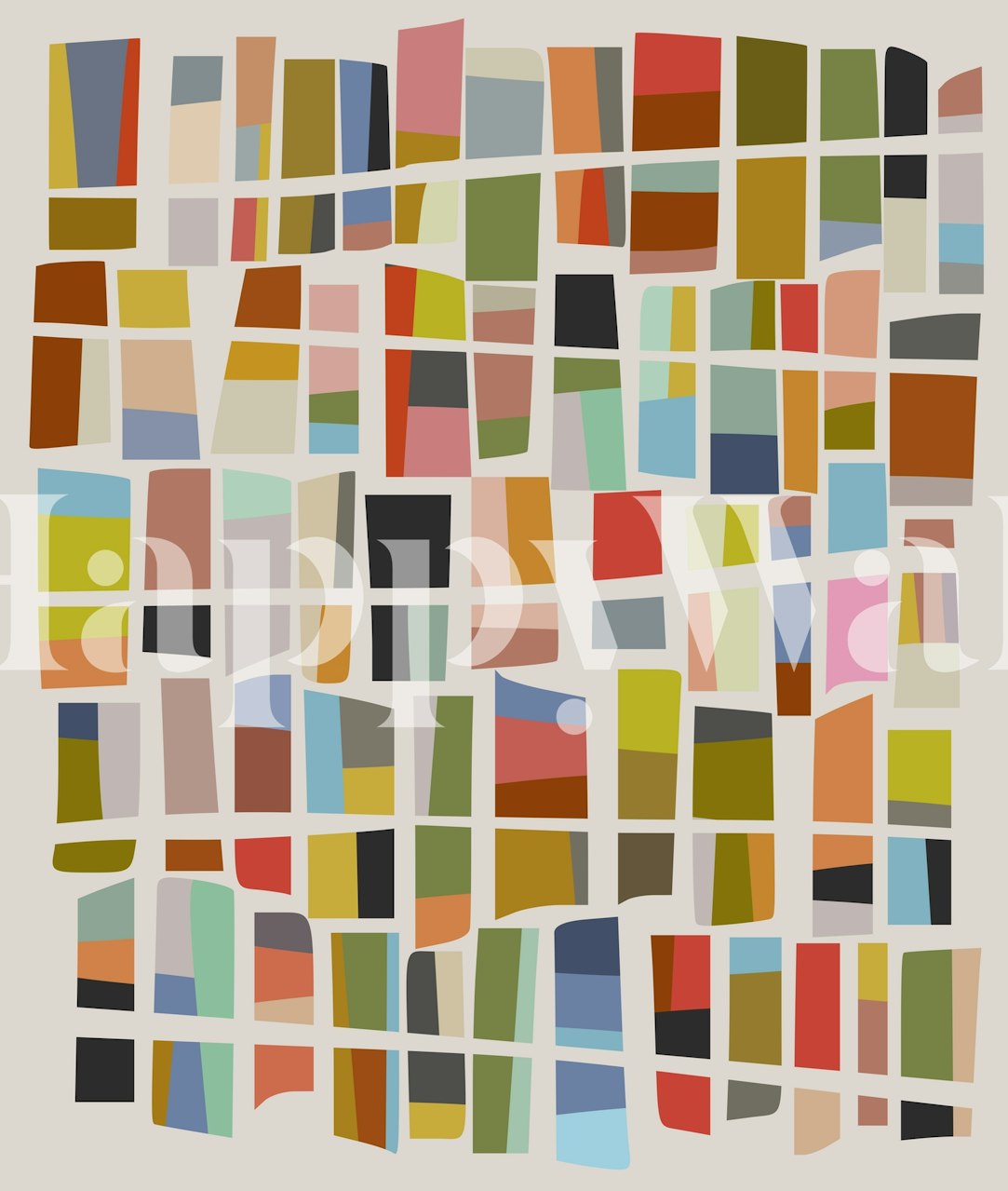 Colorful geometric blocks in various hues wallpaper