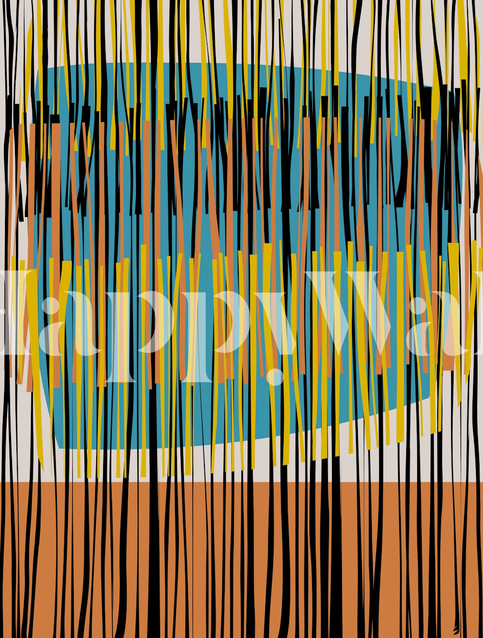 Papel de parede Camouflage 2 exibido em uma sala