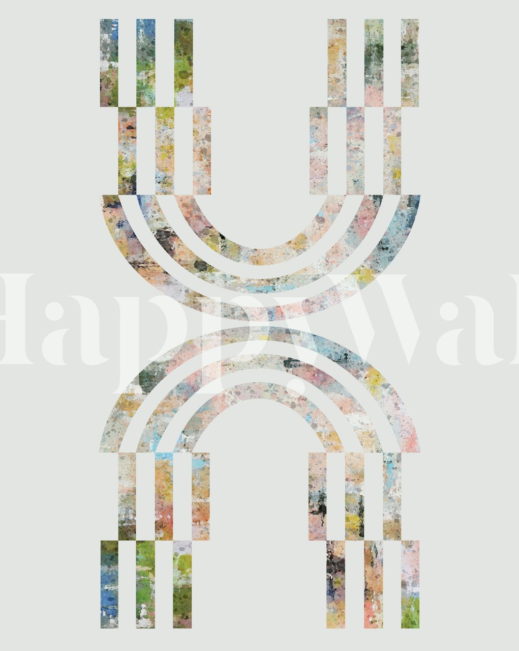 Fotomural arcos abstractos en colores pastel