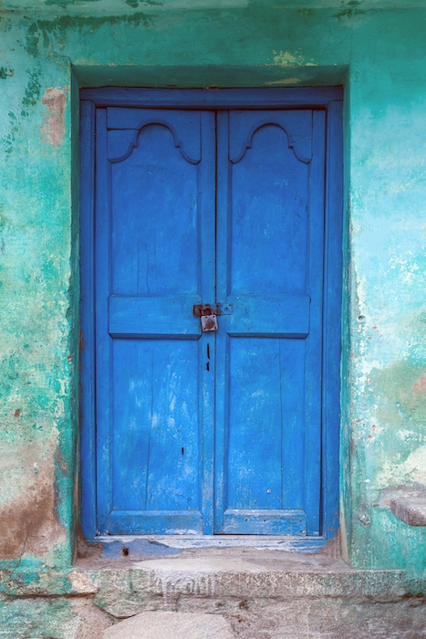 Blue Indian Door Wallpaper - Buy Unique Wallpapers Online