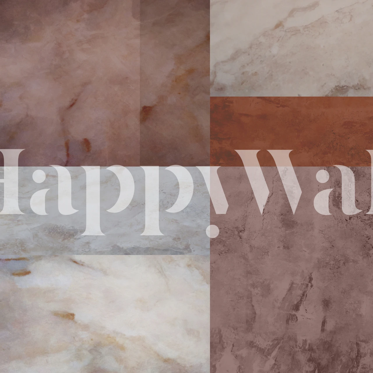 Marbled Geometric wallpaper in a room