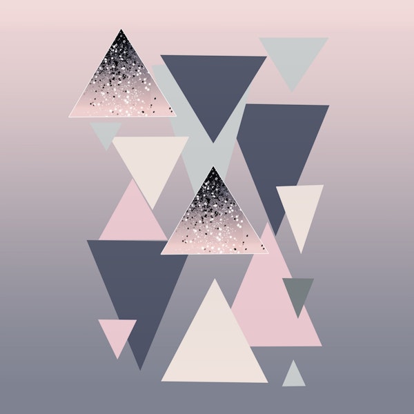 Geometric Triangles Glitter 1