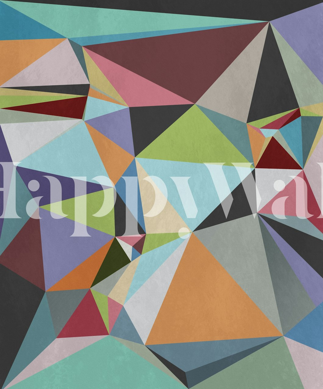 Colorful geometric shapes in various tones wallpaper