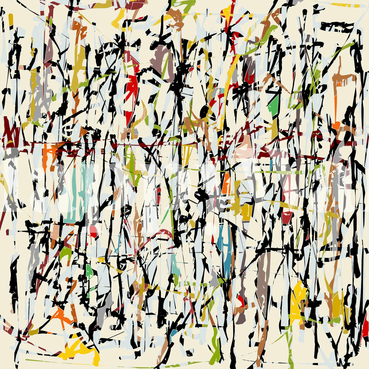 Vibrant abstract wallpaper Pollock Wink 5