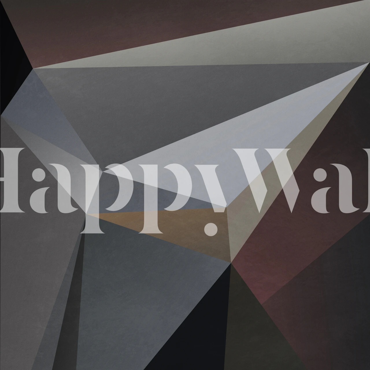 Geometric triangular shapes in grey, black, and tan wallpaper