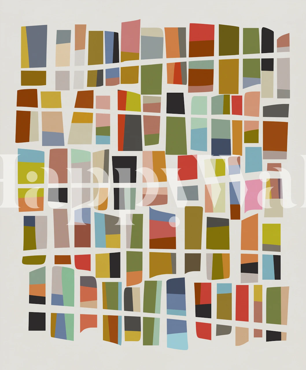 Modern geometrisk flerfärgad tapetdesign