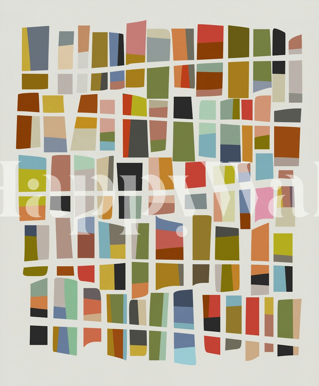 Moderne geometrisk flerfarvet tapetdesign