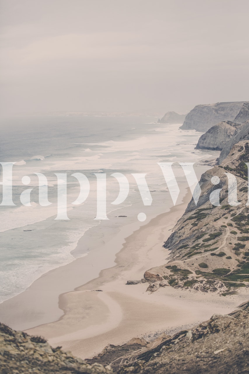 Pastel Portuguese Algarve wallpaper in a room