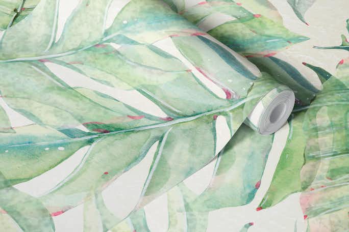 Green Tropical Leaveswallpaper roll